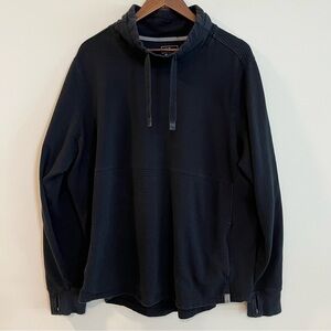 LL Bean Women’s Black Mixed Knit Pullover With Thumb Holes 3X